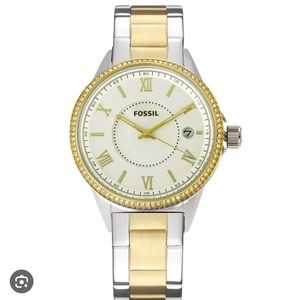Fossil BQ1107 Women Stainless Steel Analog White Dial Quartz Genuine Watch